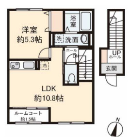 三芳町藤久保アパート・203号室の間取り