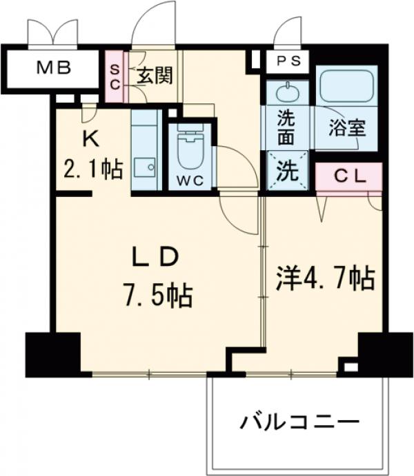 ＯＮＥ　ＲＯＯＦ　ＦＬＡＴ　ＴＯＧＯＳＨＩの間取り