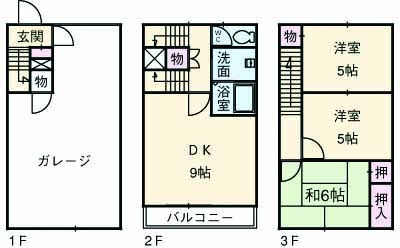 一条院ハイツの間取り