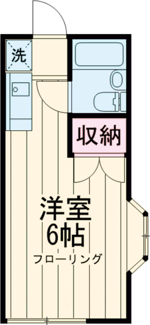 第２フラワーハイツ・201号室の間取り