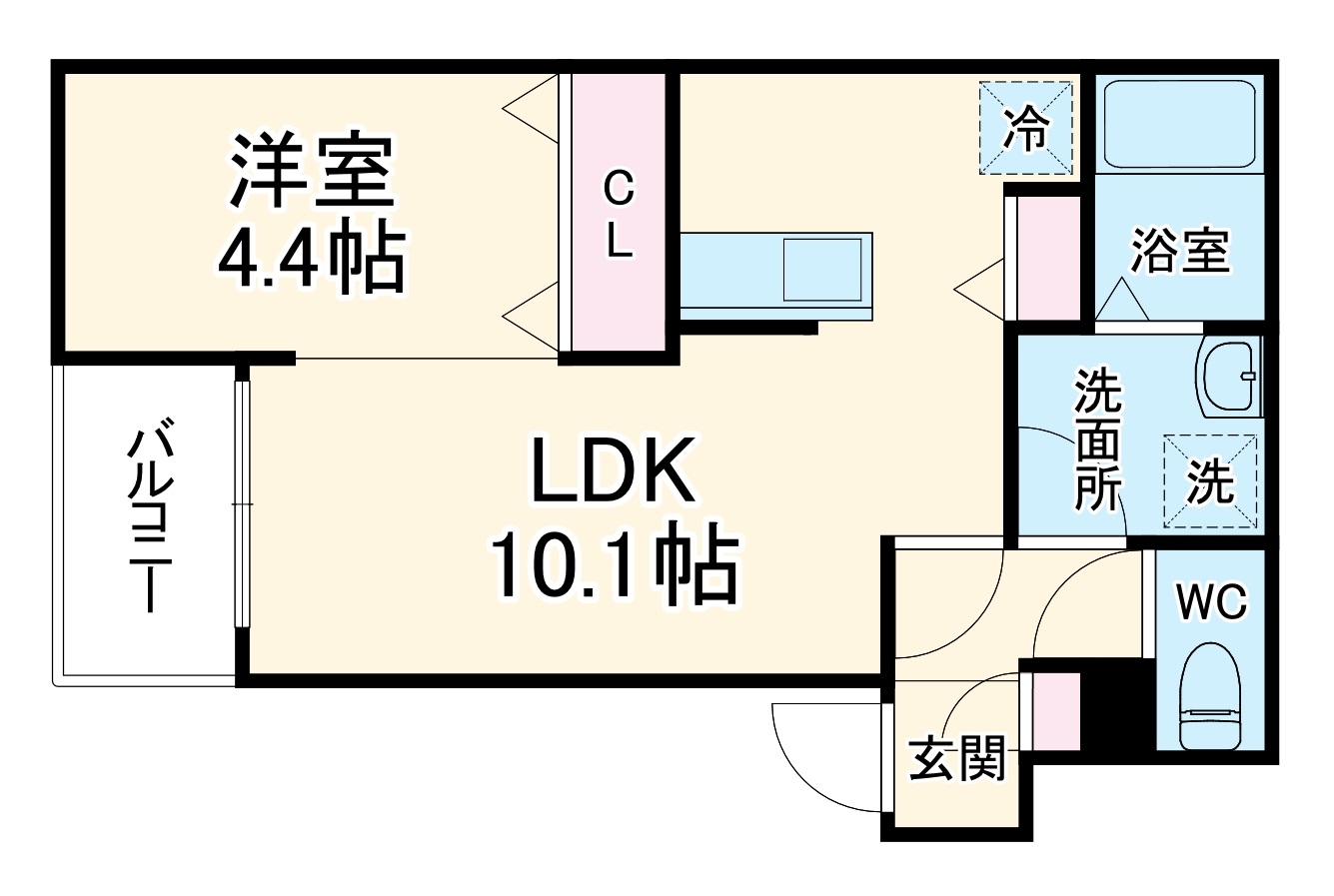 ジーメゾン清須土器野・301号室の間取り