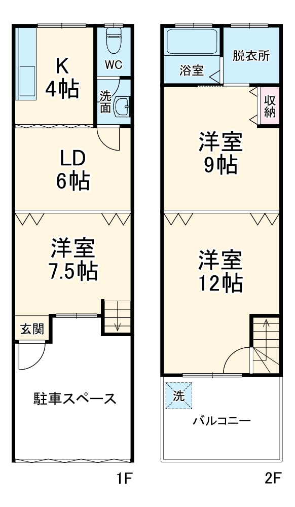 大枝南町貸事務所の間取り