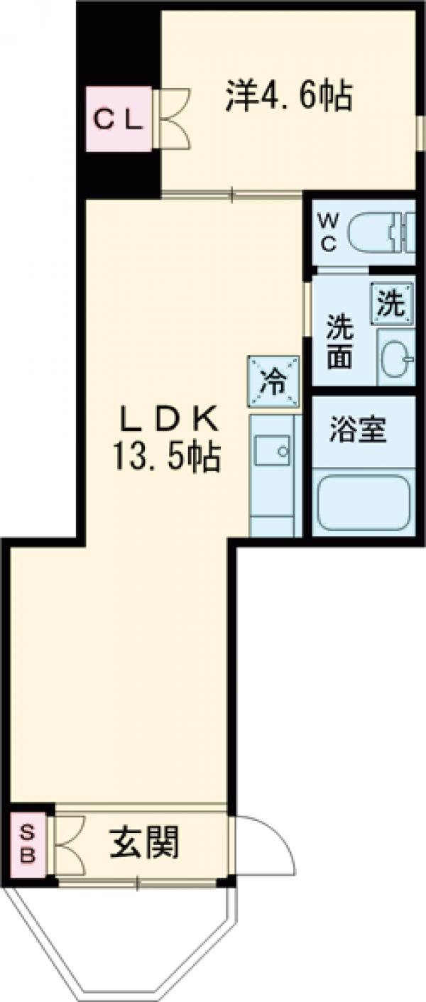 Bloemen Kakinokizakaの間取り