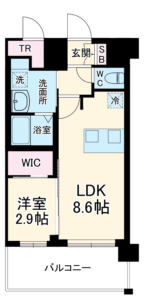 プレサンス東小橋エレディータの間取り