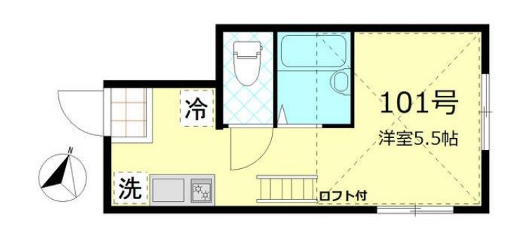コルティーレ南久が原・101号室の間取り