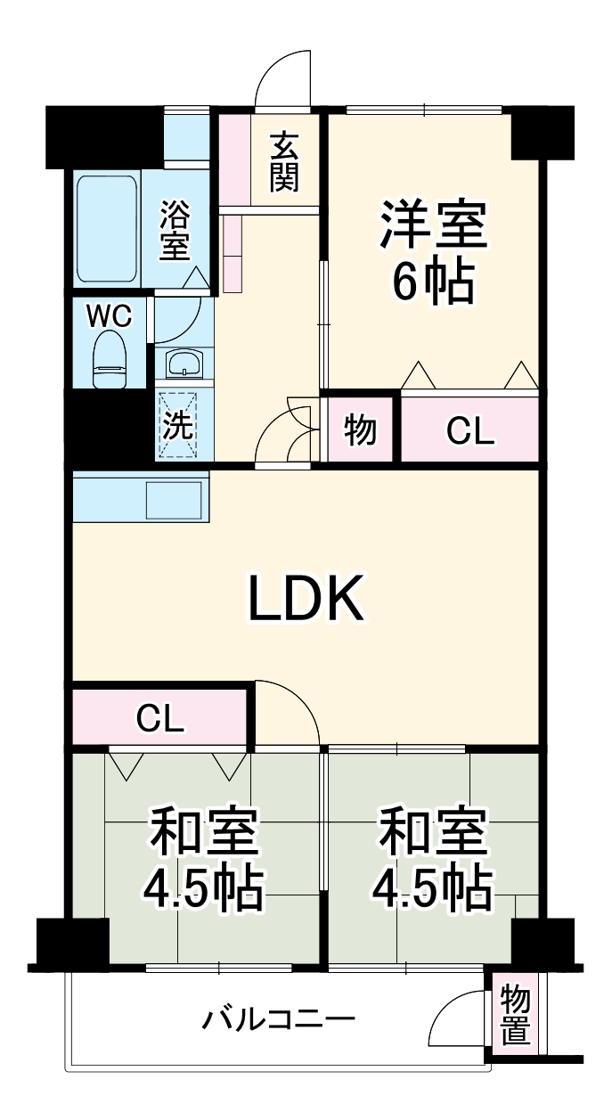 209号室の間取り