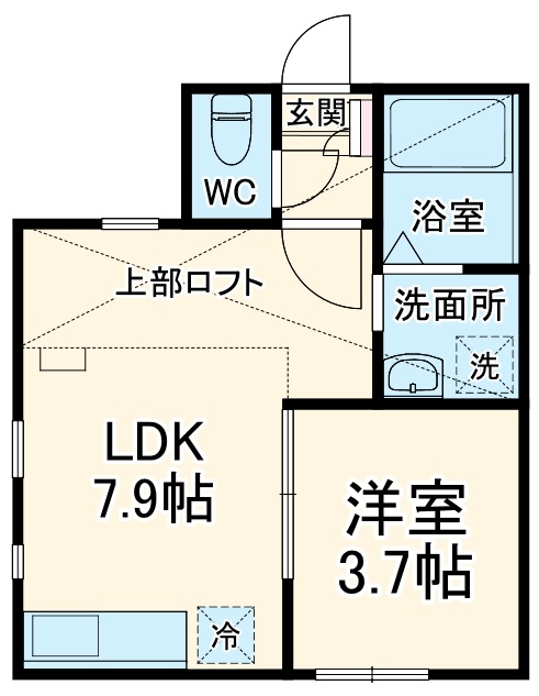 ユナイト大船ウィステリア・201号室の間取り