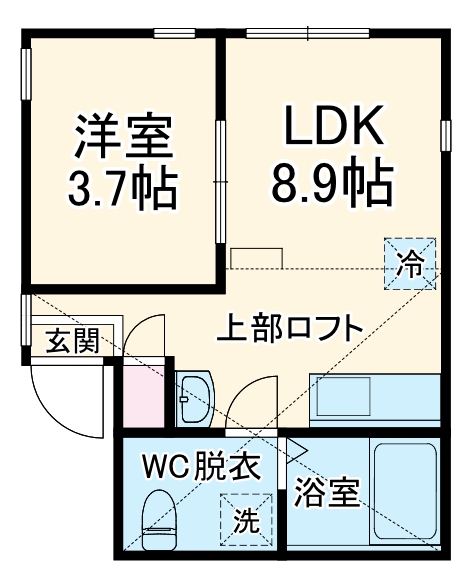 ユナイト大船ウィステリア・203号室の間取り
