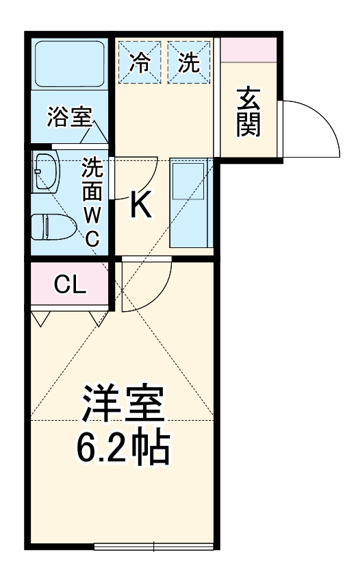 アルティザン新丸子・201号室の間取り