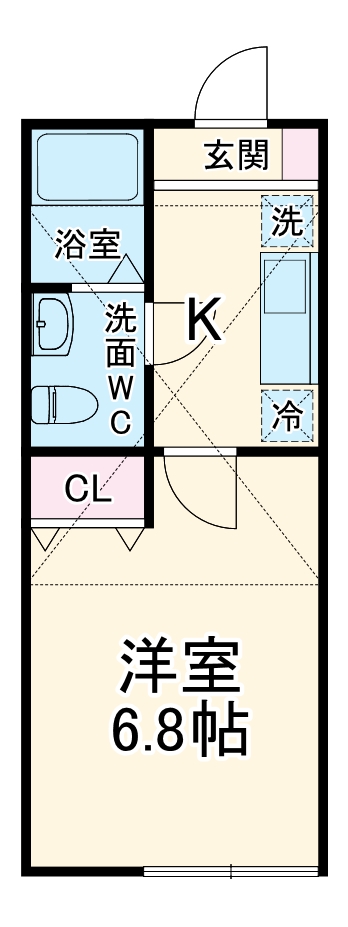 アルティザン新丸子・202号室の間取り