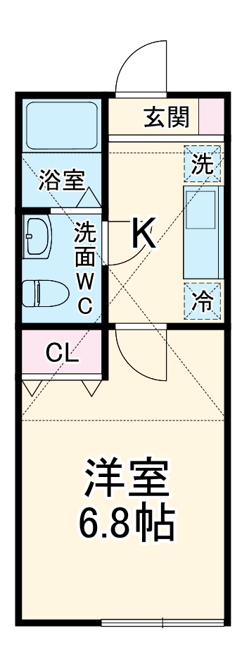 アルティザン新丸子・203号室の間取り