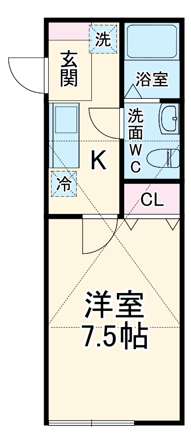 アルティザン新丸子・204号室の間取り