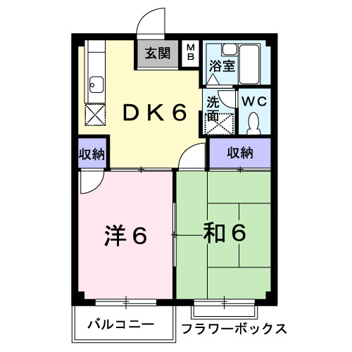 エルディム元揮Bの間取り