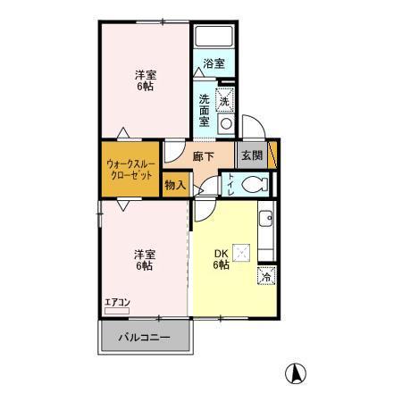 グリーンヴィラ カサハラ Aの間取り