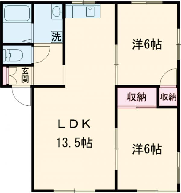 サニーサイドコートB棟の間取り