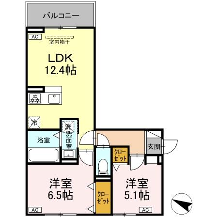 エクセランＴ．Ｔ・301号室の間取り