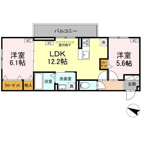 カーサ・カルーナ・302号室の間取り