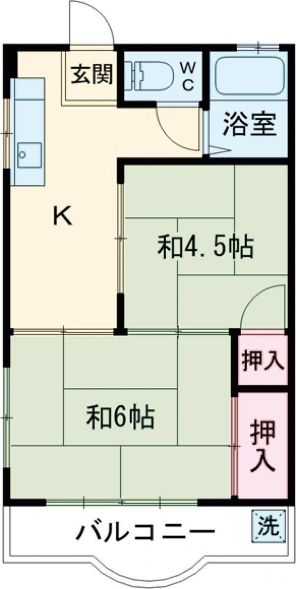 富澤第三ハウス・201号室の間取り