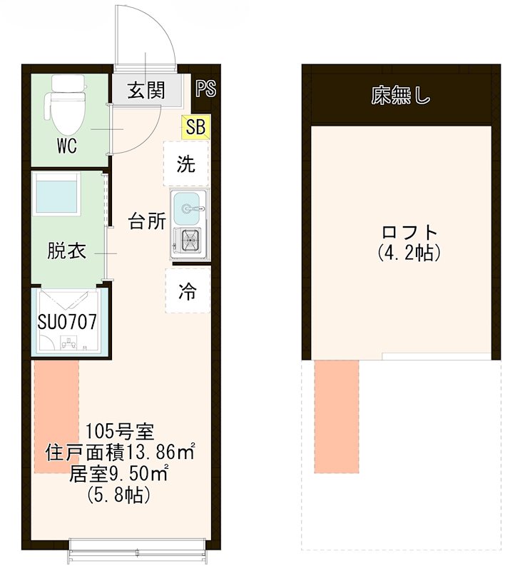 ハーモニーテラス浮間舟渡の間取り