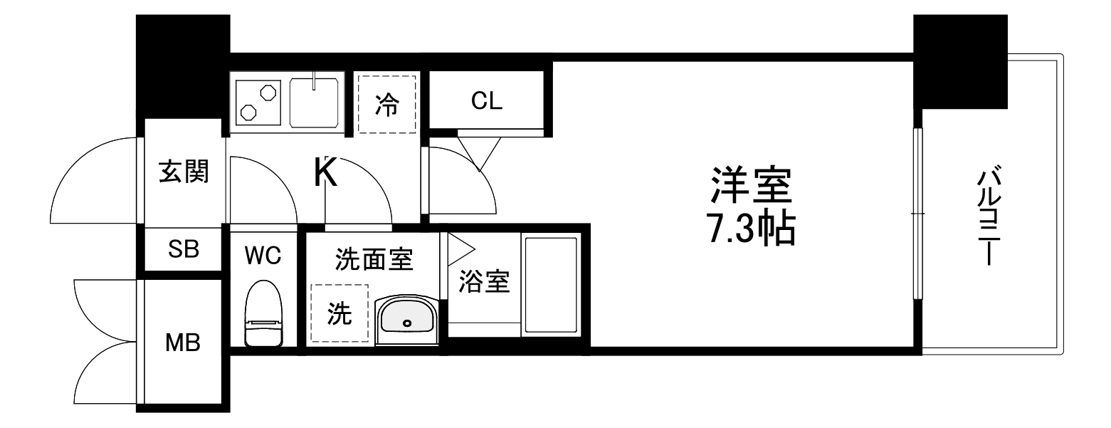 S-RESIDENCE大阪同心の間取り