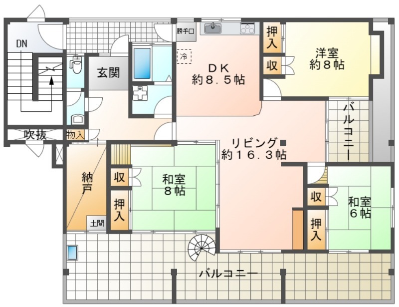 相川マンションの間取り