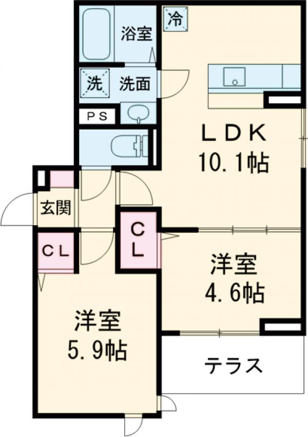 セレスティア弥生町の間取り