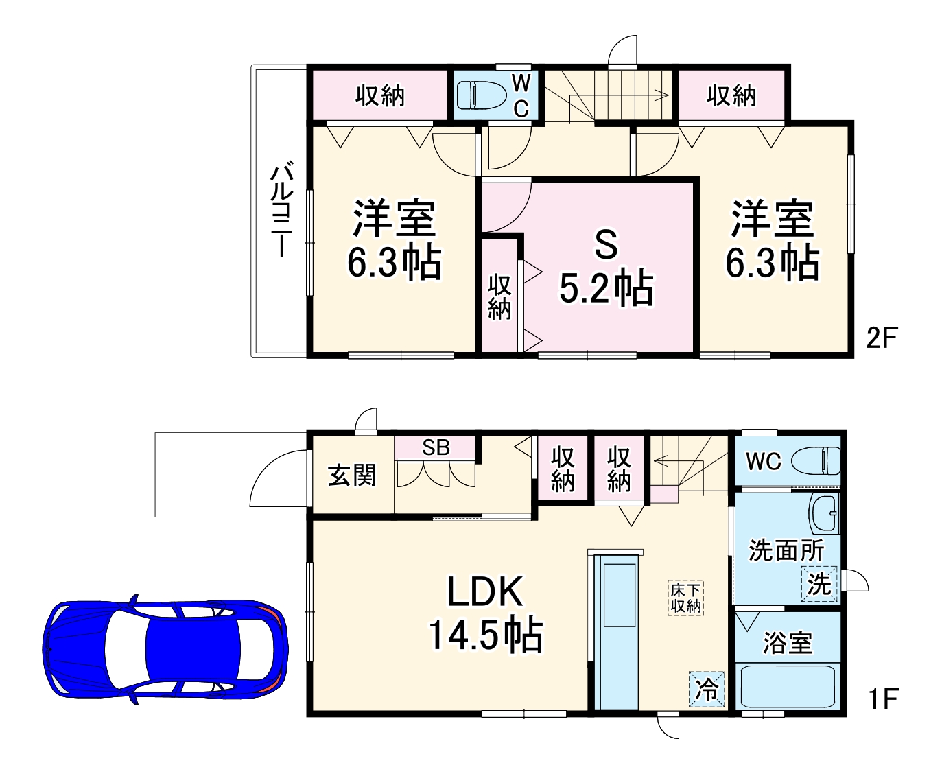Sumai-to船橋市三咲01の間取り