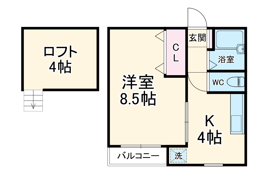アネックス弁天の間取り