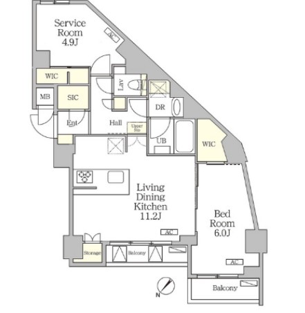アジールコート池尻大橋の間取り
