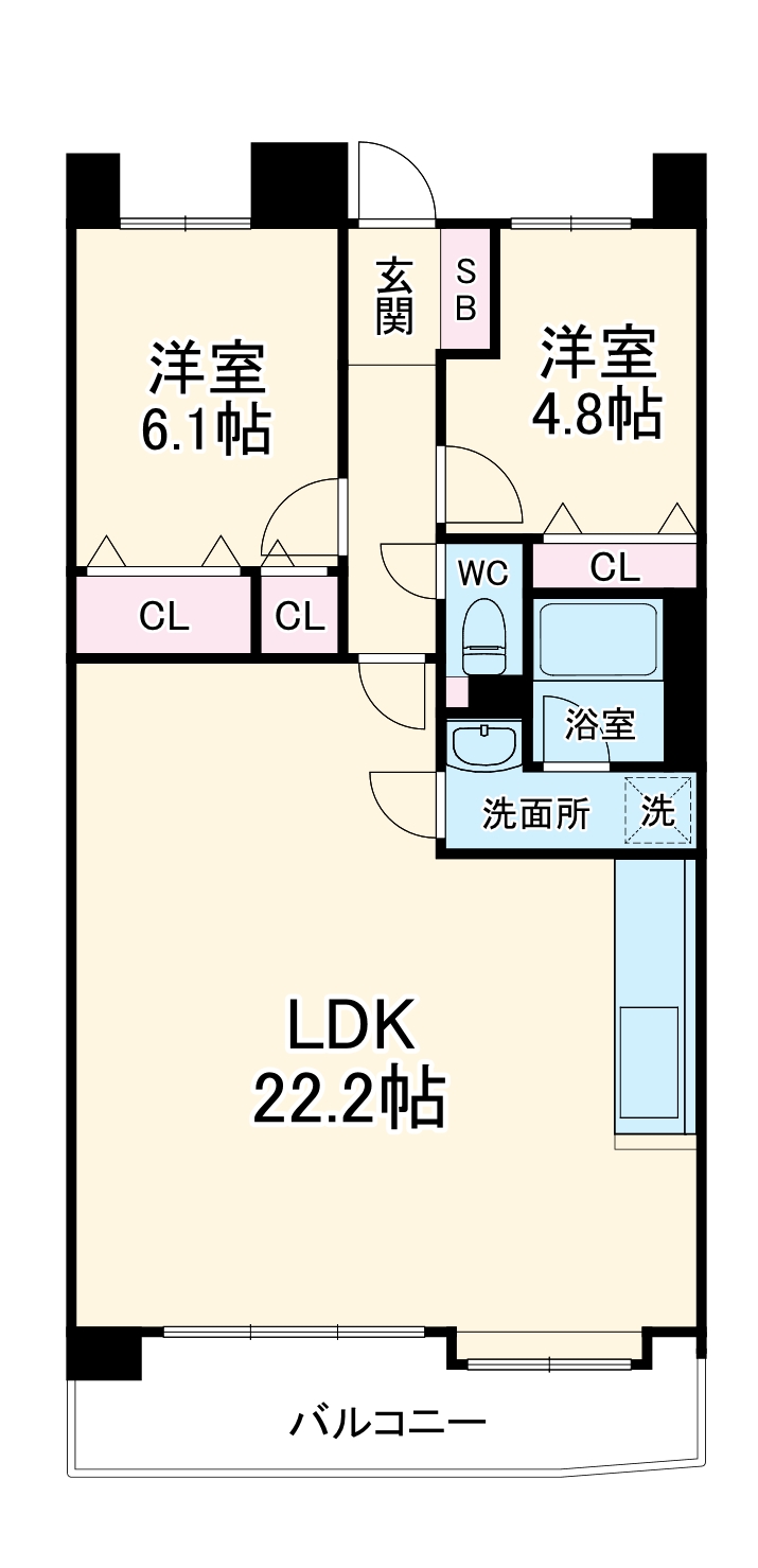 サンハウス八田の間取り