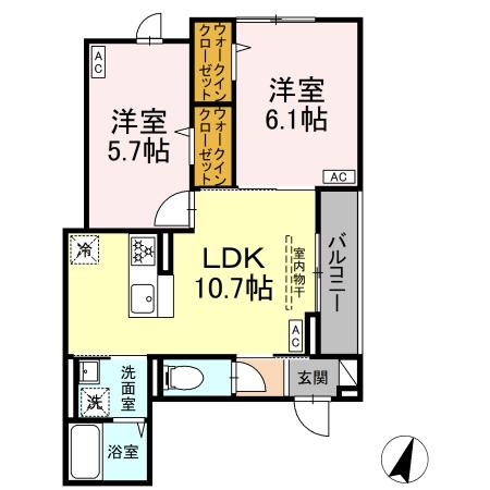 AssetーCourt武蔵台の間取り