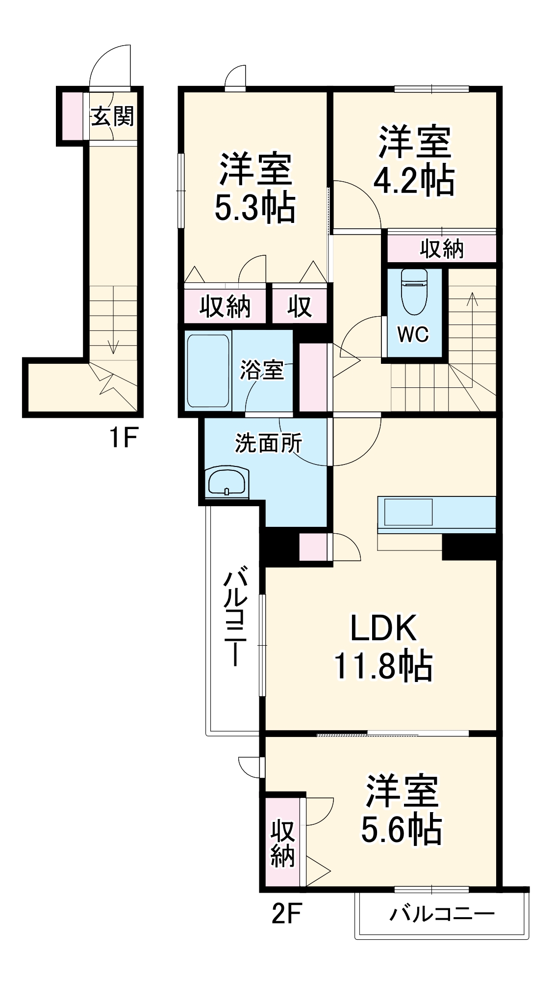高田西の完工年月(2025年6月)築の賃貸マンションの間取り