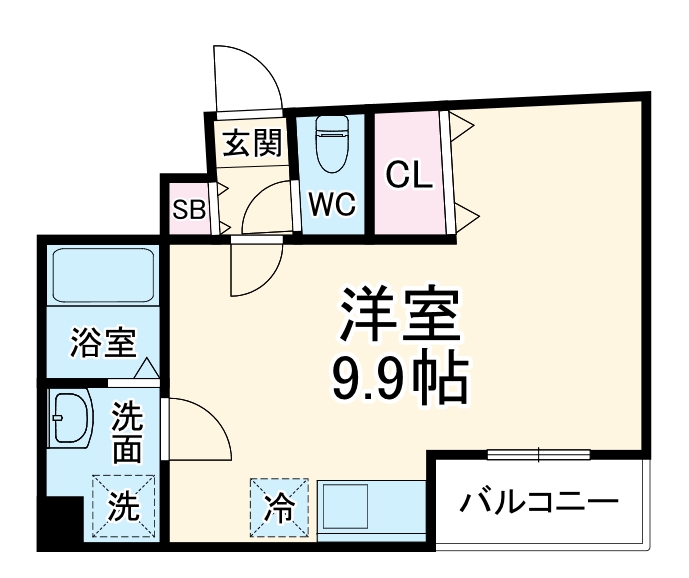 FOREST　M32・201号室の間取り