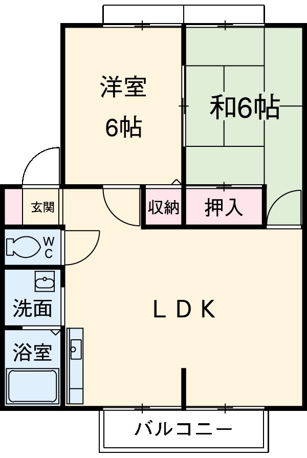 ドミール白沢 Aの間取り