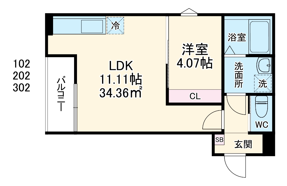 GRADUS若葉Ⅱの間取り