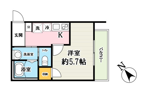 ラコリーナ狭山・203号室の間取り