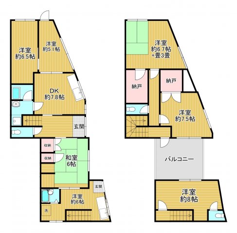 上川手戸建の間取り