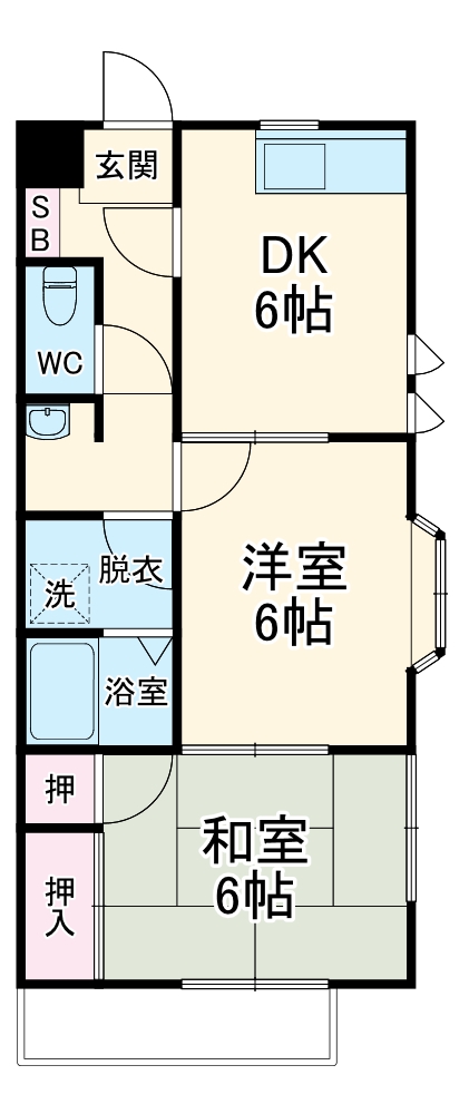 コーポラス二見の間取り