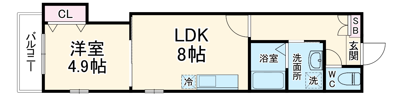 La vie belle 宝山町の間取り