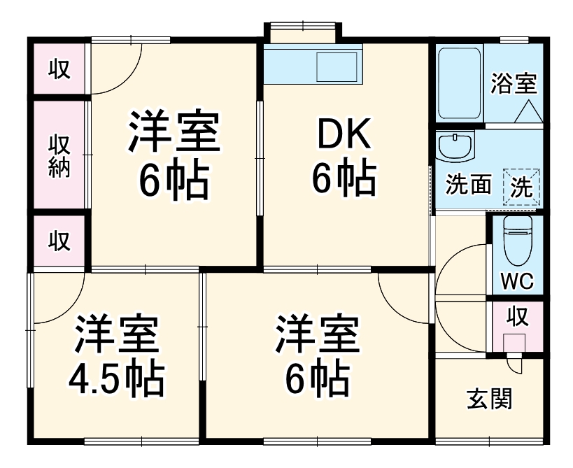 楊子町貸家・A号室の間取り