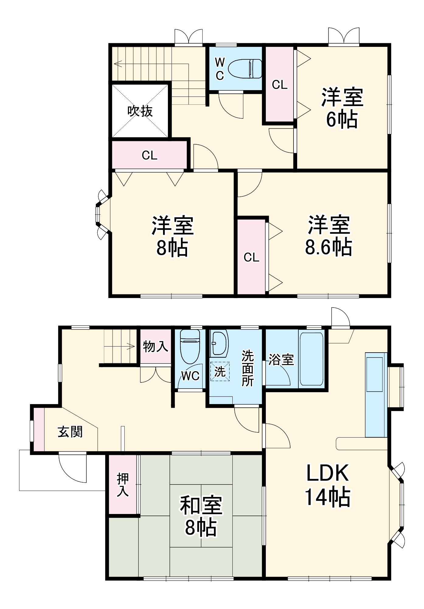 小田貸家の間取り