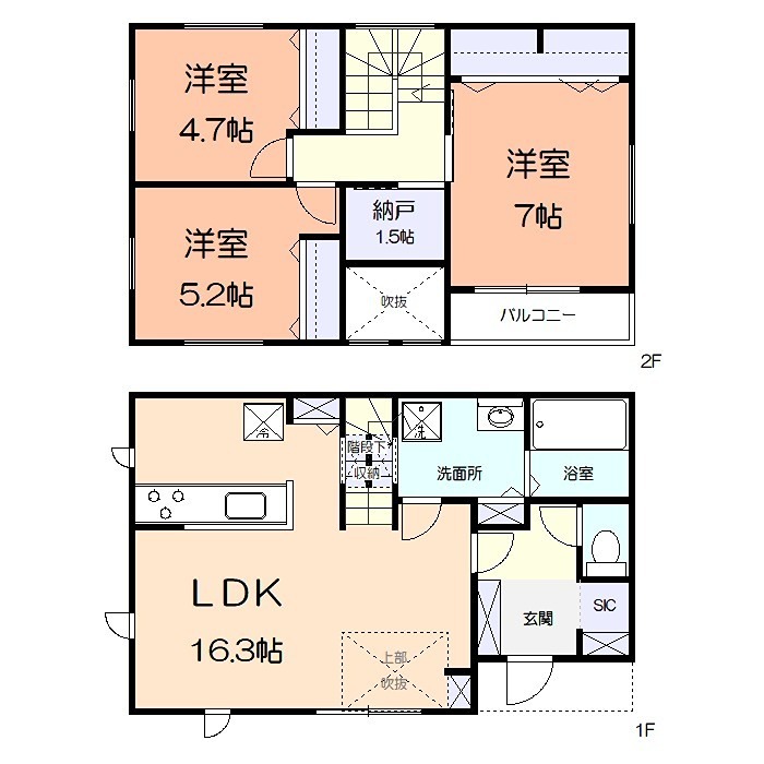 アメニティー厚木市山際戸建Ａ棟・1号室の間取り