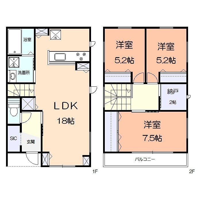 アメニティー厚木市山際戸建Ｃ棟・1号室の間取り