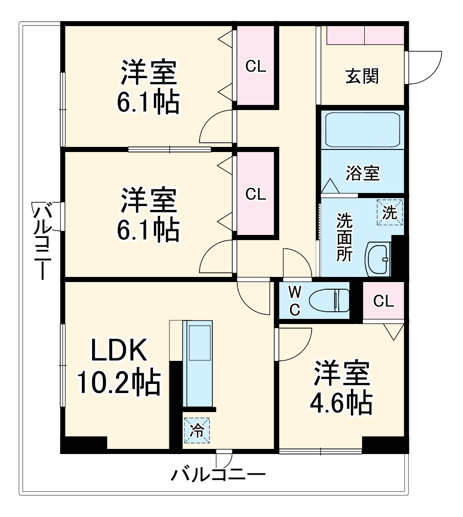 Cosmet湘南平塚の間取り