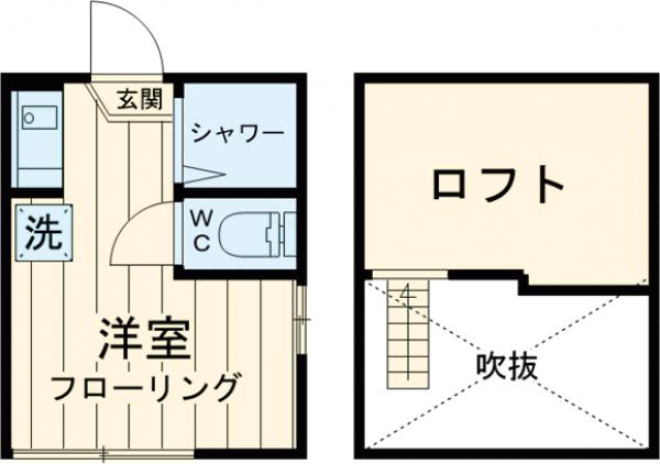 ティ・アーモスマイル・203号室の間取り