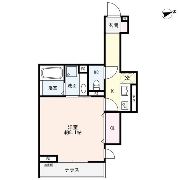 Miele(ミエーレ)・103号室の間取り