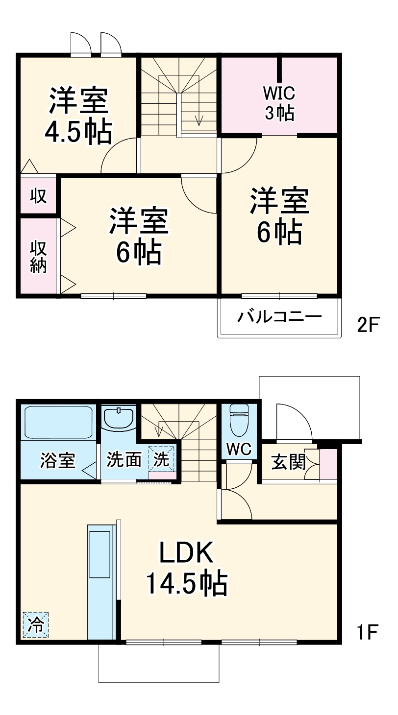 四街道市もねの里６丁目戸建B棟・B号室の間取り