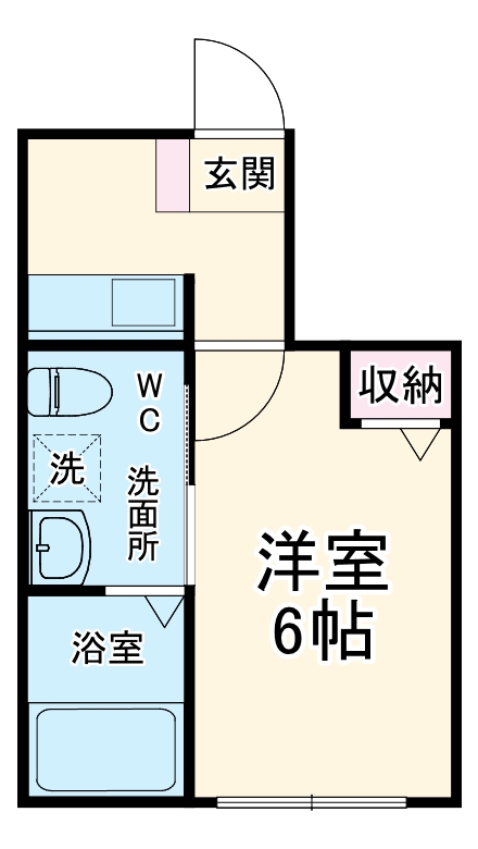 201号室の間取り
