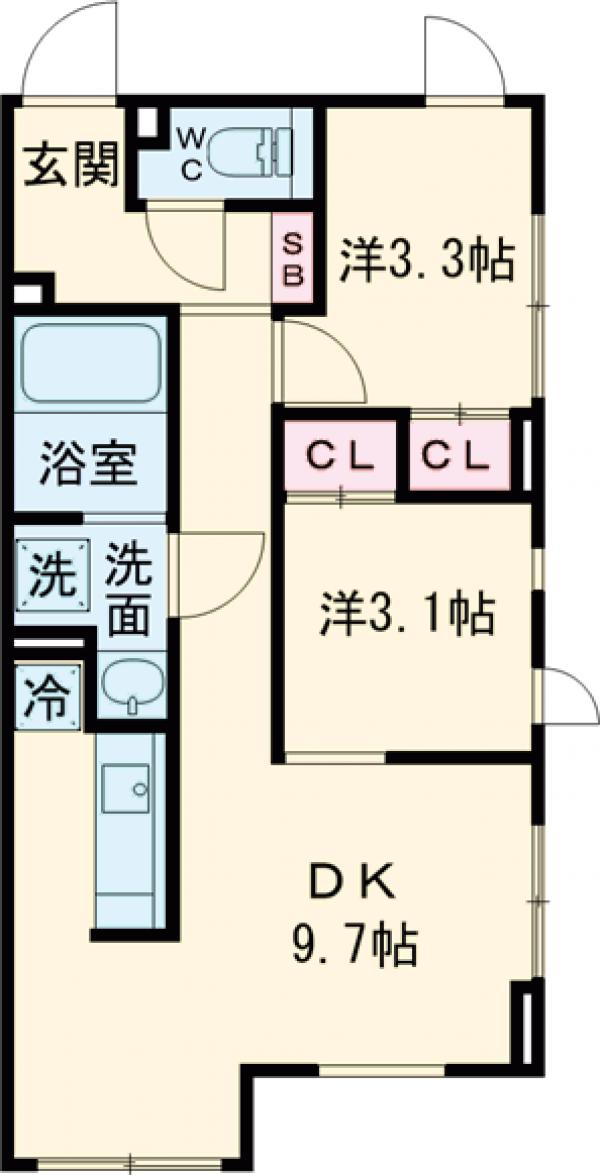 ＧＲＡＮ　ＰＡＳＥＯ碑文谷Ｎｏｒｔｈ・205号室の間取り