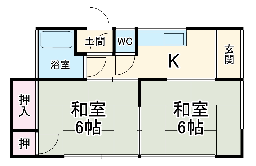 安田貸家・1号室の間取り